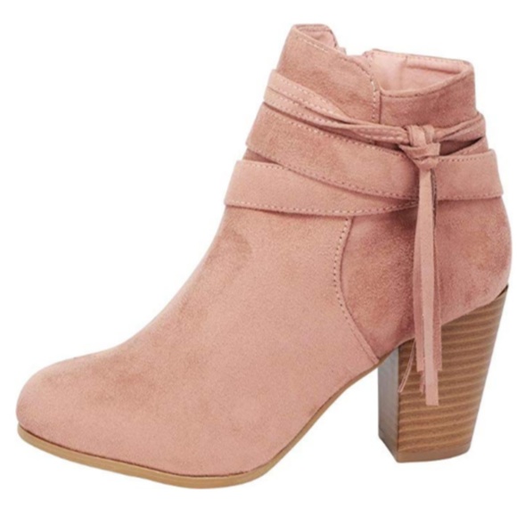 blush suede boots